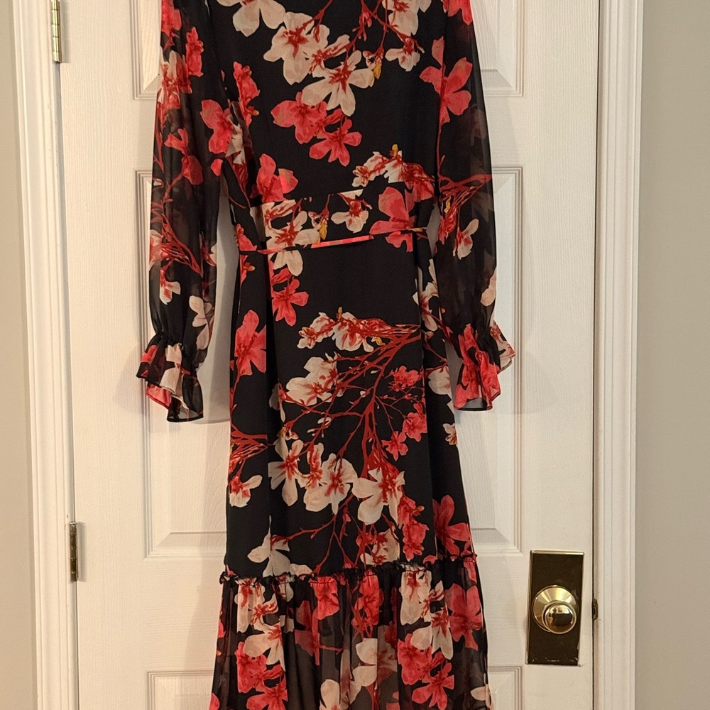 Eva Mendes for New York & Company Floral Long Sleeve Dress